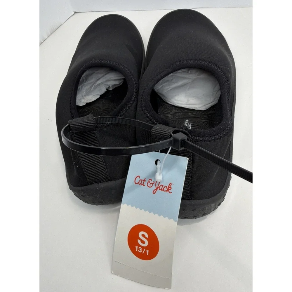 Kids' Grover Slip-On Water Shoes Cat & Jack Black S: Breathable Upper Size 13/1